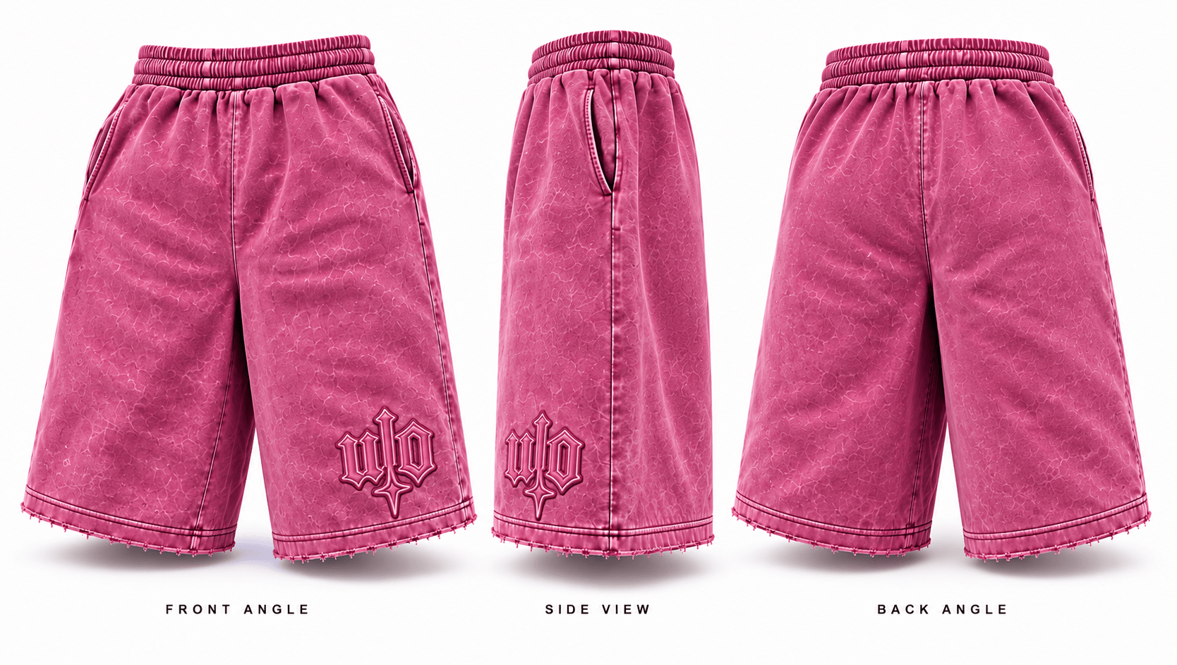 WO 3/4 Acid Wash Shorts - WHO OVULATING