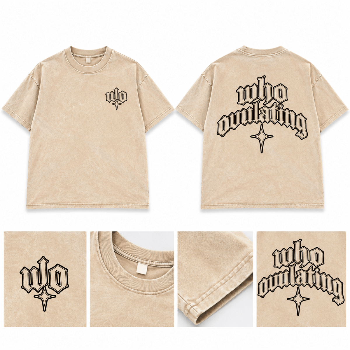 WO Acid Wash T-Shirt - WHO OVULATING