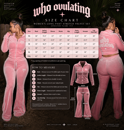 WO After Hours Velour Set - WHO OVULATING