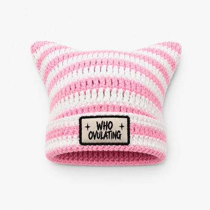 WO Bunny-Ear Beanie - WHO OVULATING