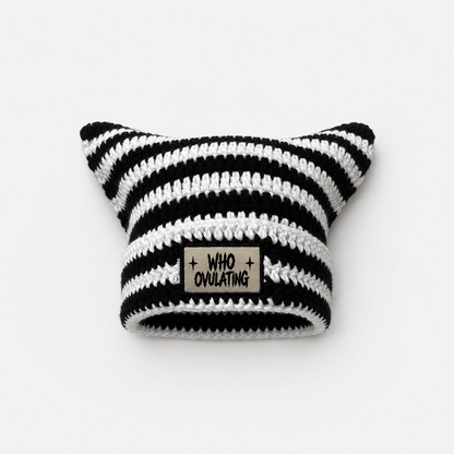 WO Bunny-Ear Beanie - WHO OVULATING