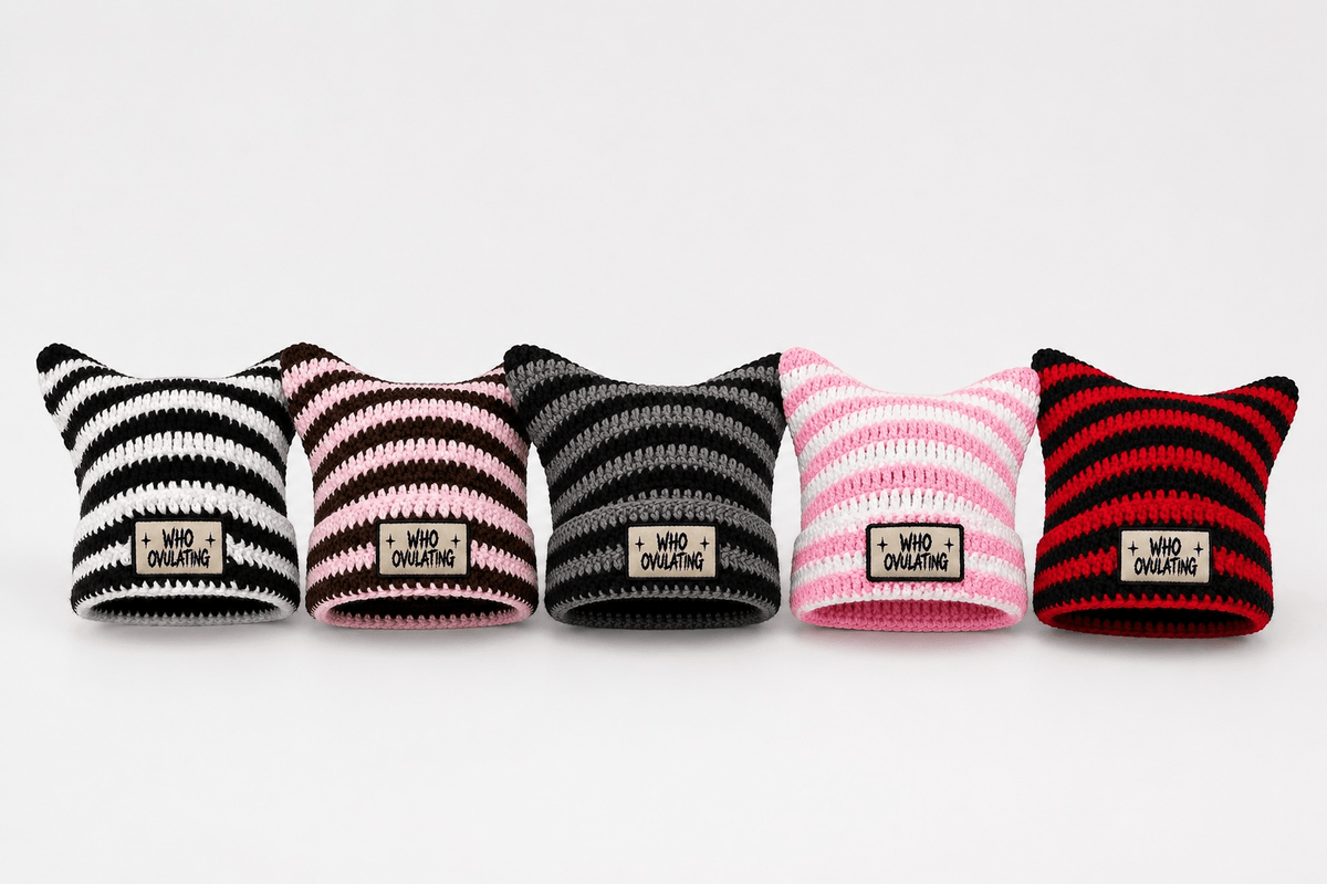 WO Bunny-Ear Beanie - WHO OVULATING