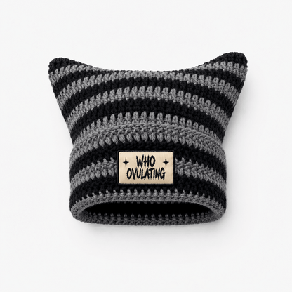 WO Bunny-Ear Beanie - WHO OVULATING
