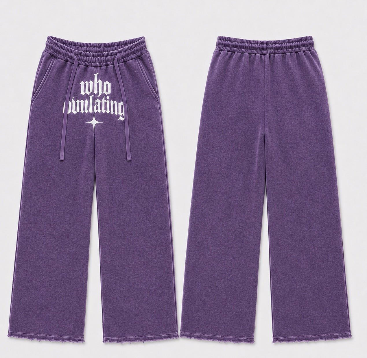 WO "Who Ovulating" Wide-Leg Sweats - WHO OVULATING